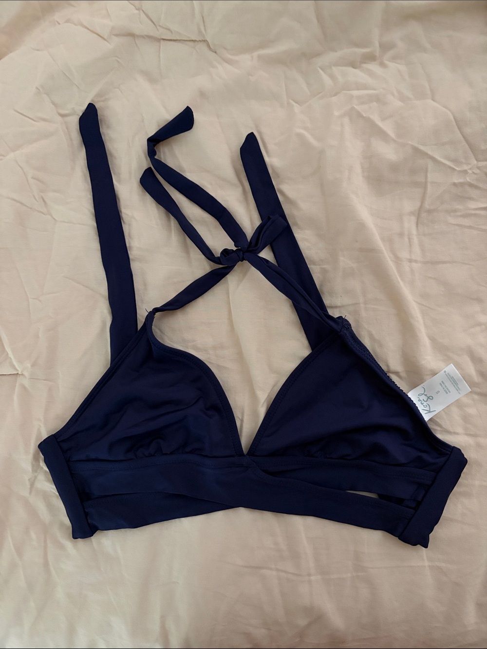 Kona Sol Navy Blue Triangle Bikini Top